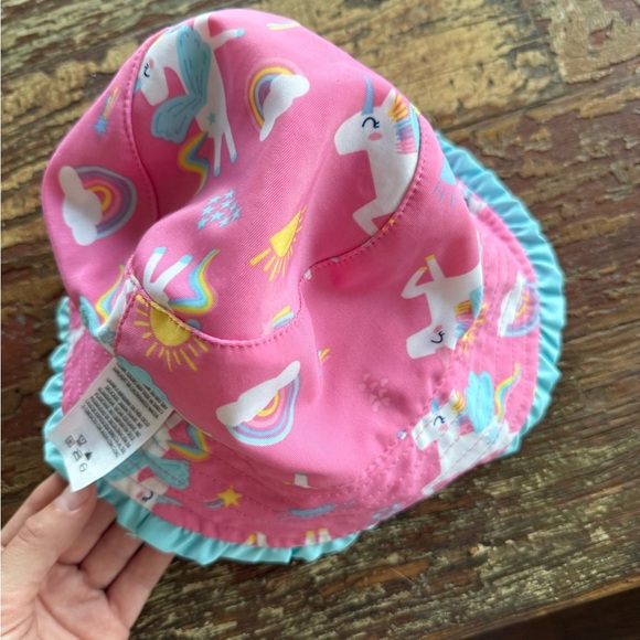 UV Skinz Reversible SPF 50+ Colorful Star Pattern and Unicorn Kids Bucket Hat 2T - Picture 4 of 5